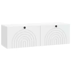 TV ormar za zid Zidne Bijela 98 x 31 x 30 cm Konstruirano drvo