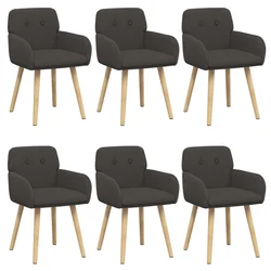 Trpezarijske stolice 6 pcs Bouclé Tamnosiva 59 x 57 x 85 cm