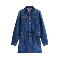 Tommy Jeans Dolga srajca ARCHIVE modra