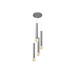 Luster na sajli TUBA 4xE27/15W/230V siva