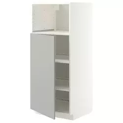METOD Visoki element za ugradne uređaje, bela/Havstorp svetlosiva, 60x60x140 cm