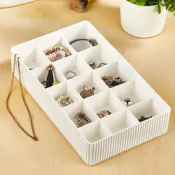 Aberto Design Kutija za nakit ORG-2022, 30x18x6.5 cm, Bela