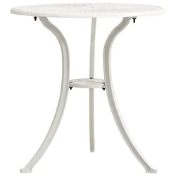 3-dijelni bistro set od lijevanog aluminija bijeli