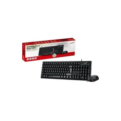 GENIUS KM-100SE USB YU Crna tastatura+ USB crni miš