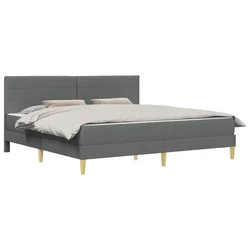 Vidaxl Konstrukcija postelje Temno siva 200 x 200 cm Poliester