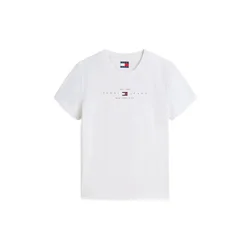 Tommy Jeans Majica Linear Logo mornarska/rdeča/bela