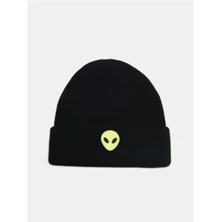 Sinsay - Kapa beanie sa zakrpom - crno