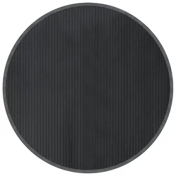 Vidaxl Preproga okrogla siva 100 cm bambus