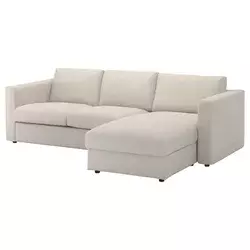 VIMLE Sofa trosed, s lenjivcem/Gunnared bež