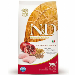 N&D Low Grain Hrana za odrasle mačke Piletina i Nar - 1.5 kg