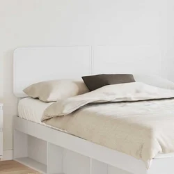 vidaXL Vzglavje z vzglavjem Bela 140 cm Konstruiran les