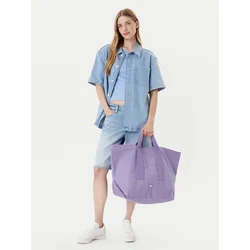 Tommy Jeans Ročna torba Tjw Tote Edition Canvas AW0AW17542 Vijolična