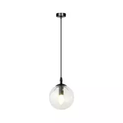 Luster na sajli COSMO 1xE14/10W/230V O 14 cm crna/prozirna