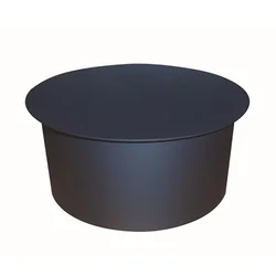 Dimni pokrovček 125 mm t.1,5 mm ČERNO
