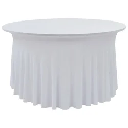 Rastezljive navlake za stol 2 kom duge 150 x 74 cm bijele