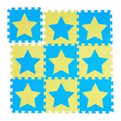 Northix Puzzle igralna podloga zvezda mehka nedrseča dvobarvna
