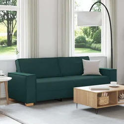 vidaXL Kavč Temno zelena 220 x 78 x 84 cm blago
