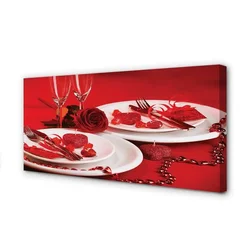 tulup.si Slika na platnu Rose srce očala 125x50 cm