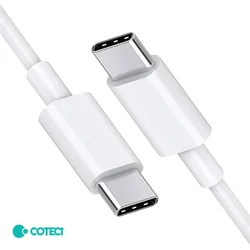 Data kabl Coteci 32117 5A 60W 40 Gps PD Type C na Type C beli 2m