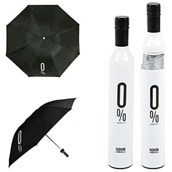 Dežnik v obliki steklenice ČRN-SIV