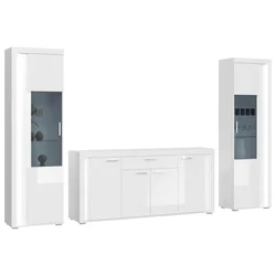 MID.YOU Dnevni Regal Skylight, Bela, Visoki Sijaj, 3-Delno