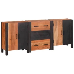 Kreveta 3 pcs Smeđa 55 x 30 x 75 cm Čvrsto drvo akacije