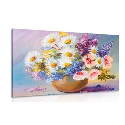 Slika oljna slika letnih rož - 40x30