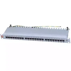 NETIKS Patch panel 19/1U sa 24 RJ-45 STP kat. 6A Fully Shielded, Krone LSA, držač kablova sa zadnje