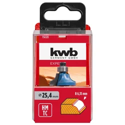 KWB - HM glodalo 25.4 profil četvrtina kruga | SB, za glodalicu, drvo/plastika - (49756320)