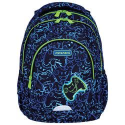 Ranac đački anatomski 3zipa AB330 Gaming 24.Astrabag 502024016 plavo-zeleni