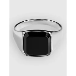 Northern Legacy Black Onyx Signature Ring Jewellery silver toned