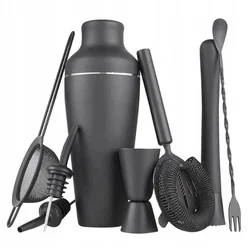 PROFESIONALNI SET ZA PIJAČE ZA BARMANE, SHAKER 600 ml, MAT ČRNEGA RAZLIČJA
