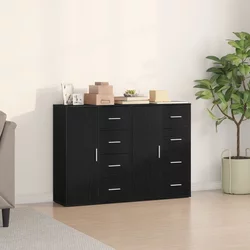 Kreveta 2 pcs Crni hrast 60 x 31 x 84 cm Konstruirano drvo