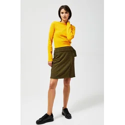Plaid skirt with belt