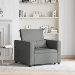 Sofa na razvlačenje Singl Tamno siva 90 x 165 x 87 cm tkanina