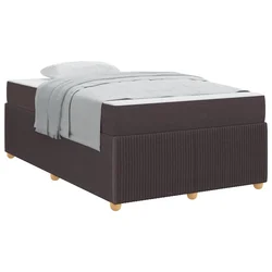 Vidaxl Konstrukcija postelje Temno rjava 120 x 200 cm blago