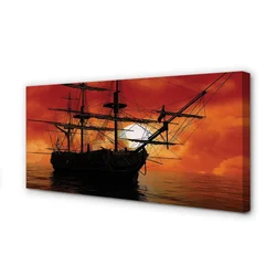 tulup.si Slika na platnu Ladja morje nebo oblaki soncu 100x50 cm