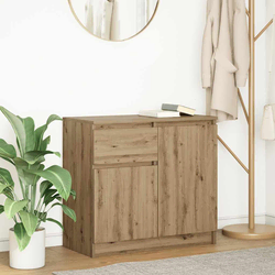 Komoda s ladicama artisan hrast 71x35x65 cm konstruirano drvo