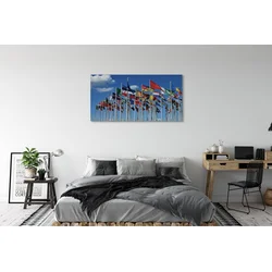tulup.si Slika na platnu Različne zastave 120x60 cm