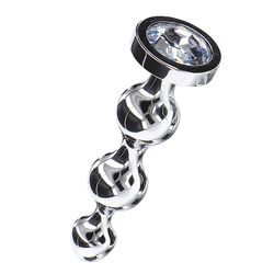 Metalni Butt Plug Diamond Star Beads S