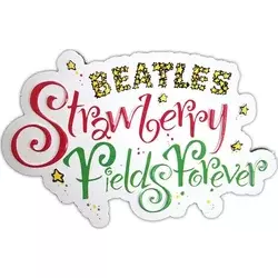 The Beatles Strawberry Fields Forever Logo Embossed Magnet