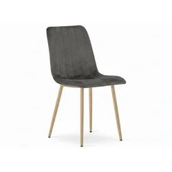 Temno siv žametni stol LAVA GRAPHITE GRAY