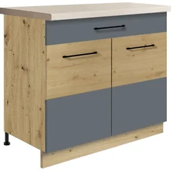 Spodnja dvovratna omarica Infinity 7D 90 - siva