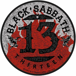 Black Sabbath 13/Flames Circular (Packaged) Sew-On Patch