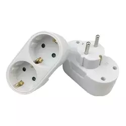 MicroConnect Schuko power razdelilnik, z 2 ways, Bel