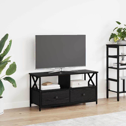 TV ormar Crni hrast 90 x 33 x 45 cm Inženjerska drva i čelik