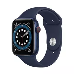 Apple Watch Series 6 (GPS + Cellular, 44mm, Blue Aluminum, Deep Navy Sport Band)
