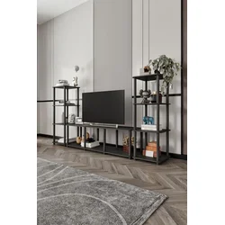 Hanah Home TV Komoda Grand, 188x106x34 cm, Crna