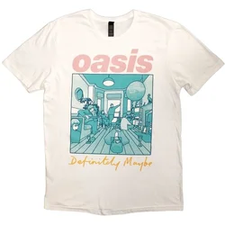 Oasis Majica Definitely Maybe Illustration Colour Unisex White XL