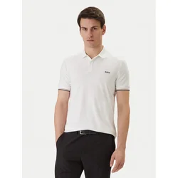 BOSS Polo majica Chip Hexa 50554561 Bela Regular Fit